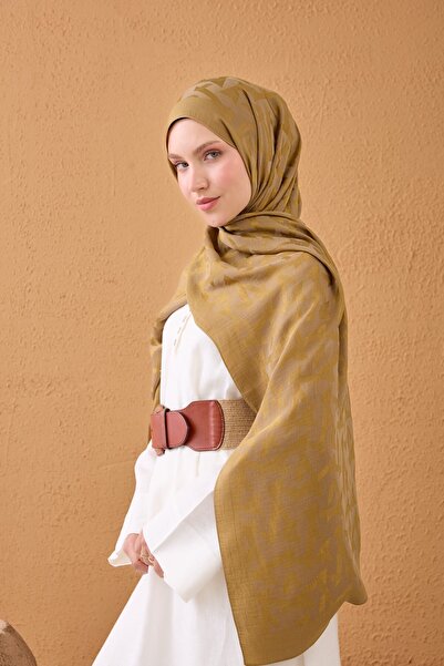 Silk Home Naia Cotton Shawl Elio Mustard