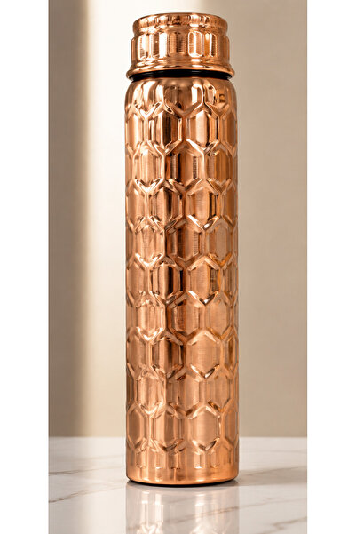 gulflower nude Copper Flask 700 ml |   Tinplate |   Healthy for Sports & Yoga...