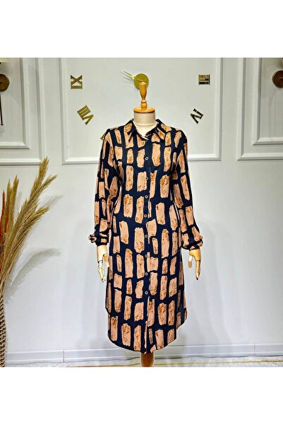 ModaMinar Women's New Season Elegant Patterned Viscose Fabric Tunic Shirt wit...