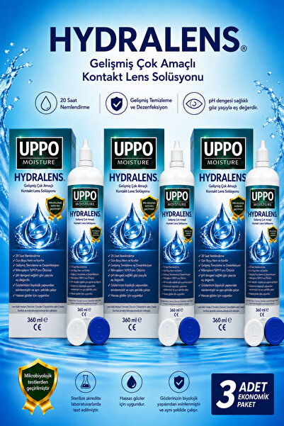 uppo moisture haydralens Hydralens® Gelişmiş Çok Amaçlı Kontakt Lens Solüsyon...