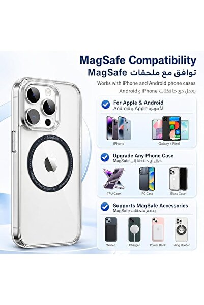 LumsAura Universal Metal Ring Sticker for Magnetic Charger Compatible with iP...