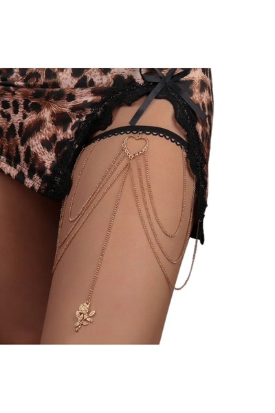 REDz Accessories Αλυσίδα ποδιού, Κοσμήματα μόδας, Σχέδιο καρδιάς και λουλουδι...