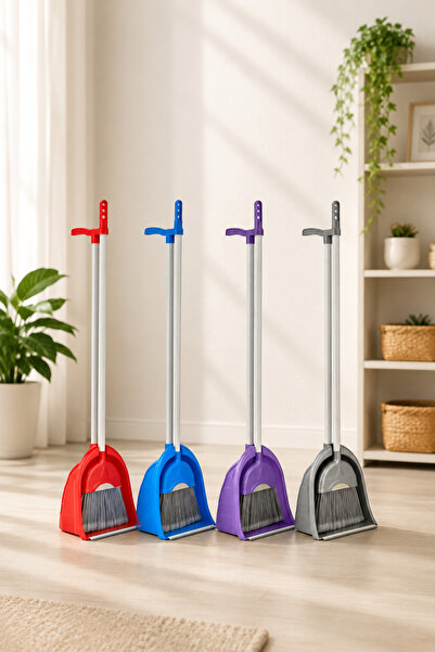 Kursan Yapı Luxury Brush Cabinet with Bowl and Dustpan, Standing Dustpan Set,...