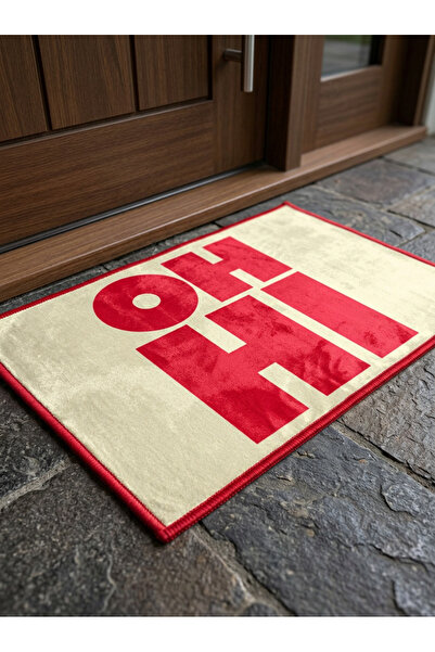 RUGRUMBA Non-Slip Sole Positive Energy Themed Washable Door Front-Bathroom Ma...