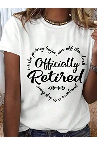 9TAY Gift Women: Simple With Formal Retirement Text Summer Breathable Women's...