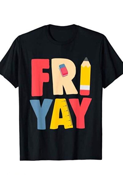 45 BPM تي شيرت رجالي أنيق للاستخدام اليومي من Fri Yay Happy Weekend Friday، م...