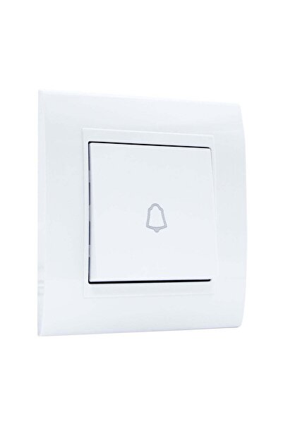 Duravel Doorbell Push Button Switch Wall Mounted Resettable Square White AC 2...