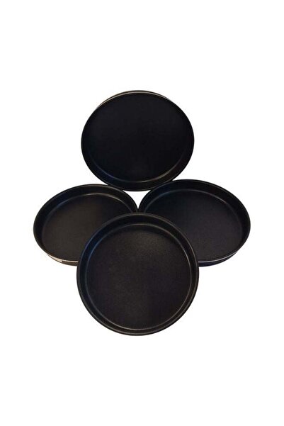 Trust One Big Sale 4-Piece Aluminium Non-Stick Round Baking Pan Set Black Siz...