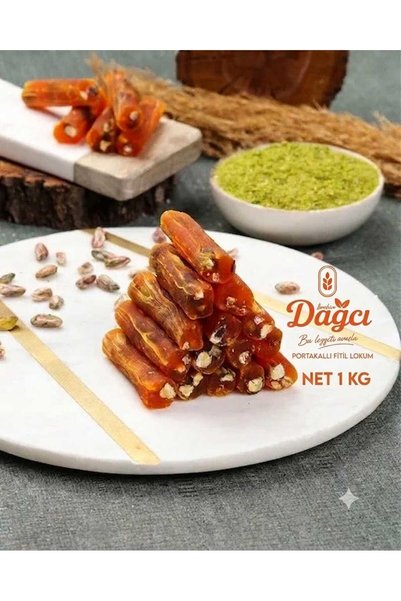İBRAHİM DAĞCI BAHARATLARI Orange Pistachio Fi̇ti̇l Lokum (1 kg)