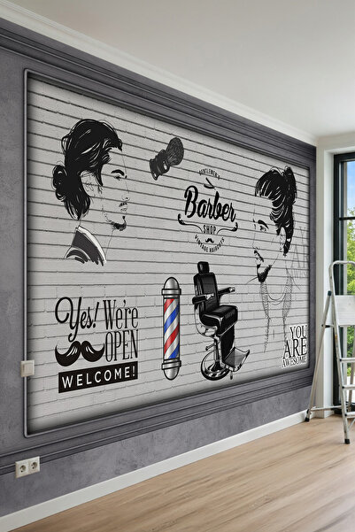 dreamwall Berber Konseptli Tuğla Duvar ve Tipografik Desenli Tek Parça Teksti...
