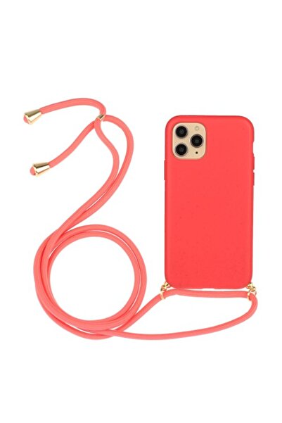 OEM Θήκη TPU Σιλικόνης με Λουράκι Ώμου για iPhone 11 Pro 5.8 ιντσών - Κόκκινο