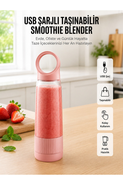 Genel Markalar Ev Ofis ve Seyahat İçin Taşınabilir Smoothie Blender