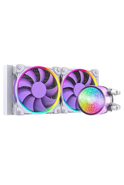 ID-COOLİNG Pinkflow 240 Diamond Purple aRGB Liquid CPU Cooler, White