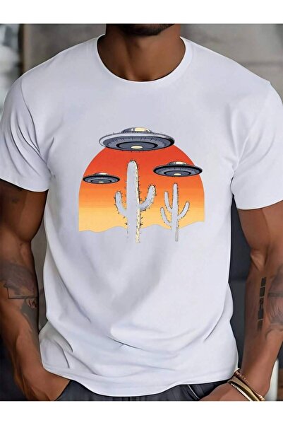 4Car تي شيرت UFO Desert Adventure - تي شيرت ناعم ومريح بوزن 180 جرام للرحلات ...