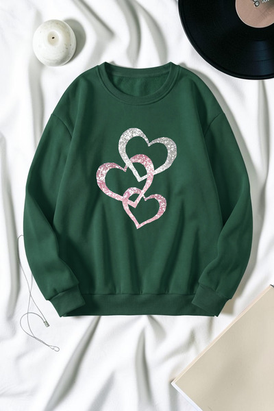 uyguntarz Unisex Printed Crew Neck Sweatshirt