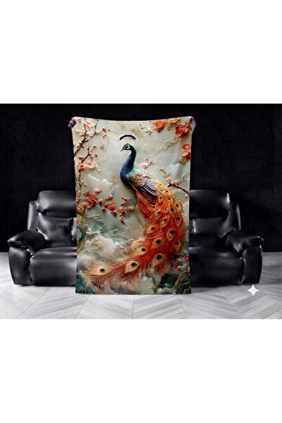 Elmas Dizayn تصميم خاص من ماركة مميزة، بطانية سرير تلفزيوني مقاس 150x220 سم، ...