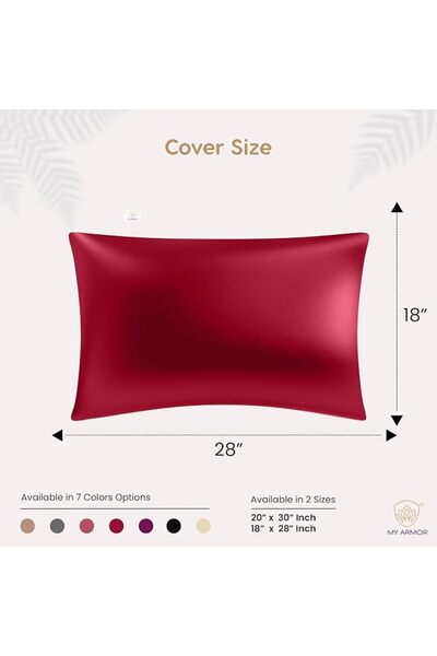 MY ARMOR Premium Satin Silk pillow Covers for Hair and Skin for Women - 20" x...