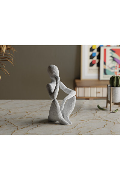 Modern Oturan Kadın Biblosu – Minimalist Dekoratif Heykel