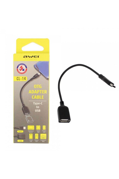 OEM Αντάπτορας καλώδιο Type C αρσενικό σε USB θηλυκό CL-14 Awei