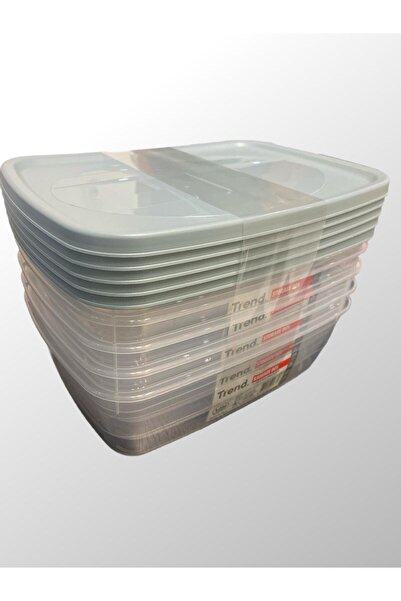 Generic Brand Plastic 2 Liter Rectangular 5 Piece Storage Container Suitable ...
