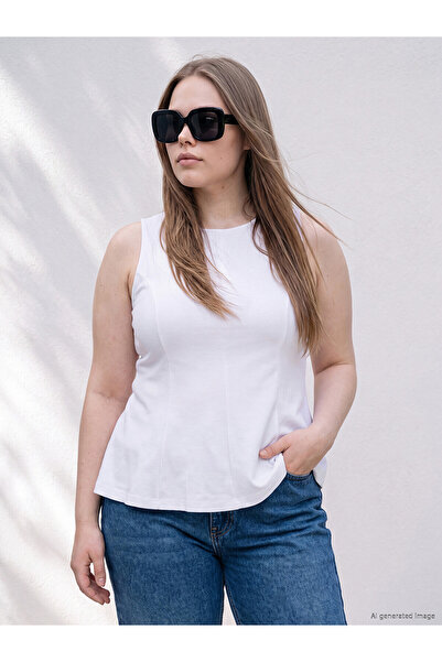 LC Waikiki Original Plus Size Ruffle Peplum Blouse