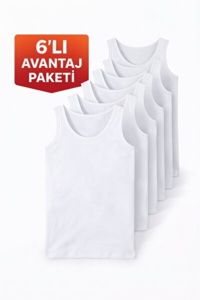 NACAR STORE 6-Piece Men's Lycra Cotton Undershirt Advantage Pack with Straps