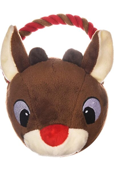 Rudolph لعبة حبل على شكل حيوان الرنة ذو الأنف الأحمر للكلاب |   لعبة حبل للكل...