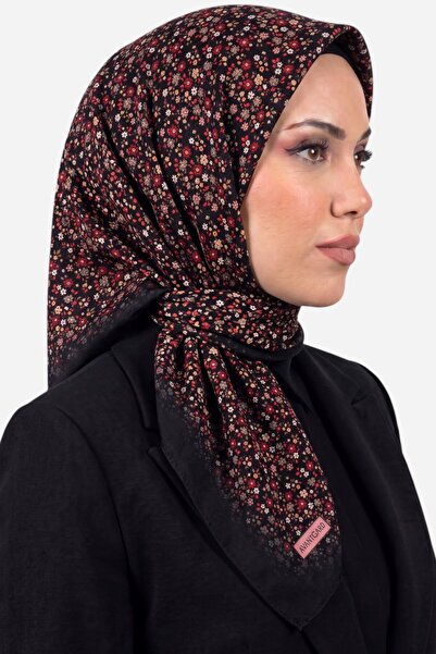 hadiora Women's Black Red Floral Cotton Stitched Writing Pad