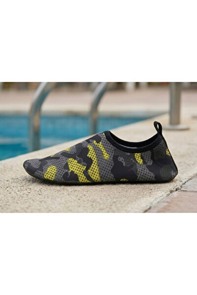 Erkek Deniz Ayakkabısı Kaymaz Tabanlı Havuz Ayakkabısı Kamuflaj Desenli Aqua Shoes Plaj Su Ayakkabısı Unisex