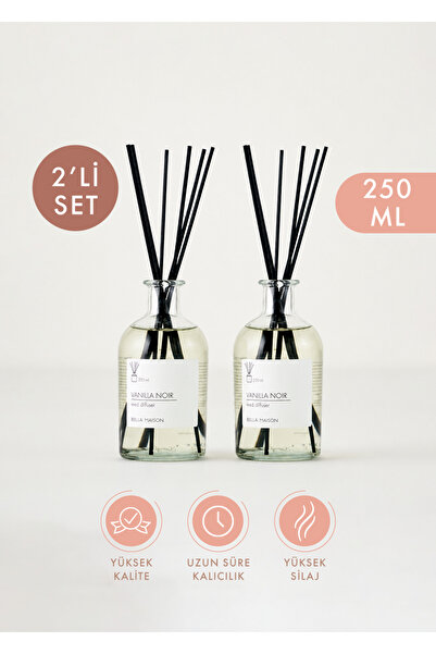 Bella Maison Vanilla Noir Çubuklu Oda Kokusu Beyaz 2'li Beyaz (250 ml)