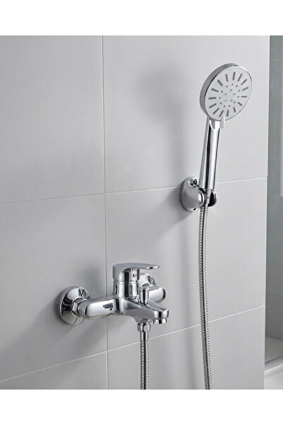 Generic Brand 4-Stage Cream Shower Set, Hand Shower Head, Spiral Hose and Wal...