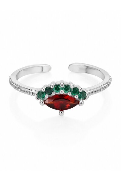serelya Brass Silver Color Colorful Zircon Stone Adjustable Watermelon Model ...