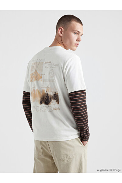 LC Waikiki Relax Fit Crew Neck Printed Men's T-Shirt
