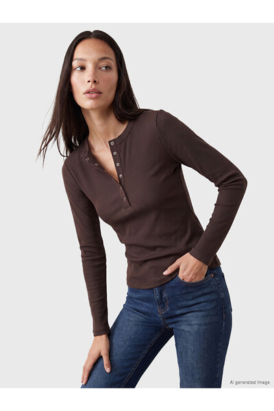 LC Waikiki Brown Crew Neck Women's Bodysuit