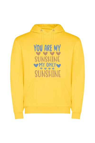 iLovePrints Sunny Love Radiance Bliss Φούτερ με κουκούλα σε χρώμα Κίτρινο
