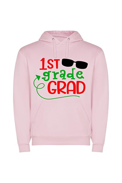 iLovePrints Grad's Sign and Kids Φούτερ με κουκούλα σε χρώμα Ροζ