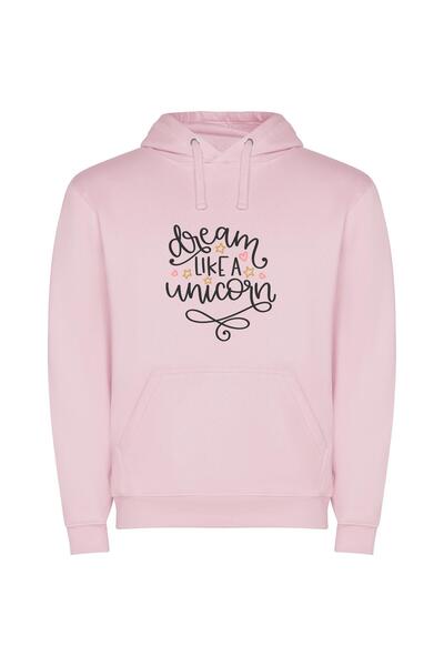 iLovePrints Magical Unicorn Dreamscape Φούτερ με κουκούλα σε χρώμα Ροζ