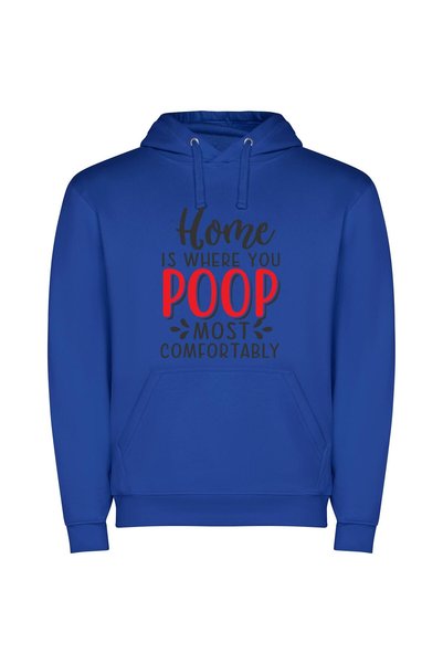 iLovePrints Ultimate Bathroom Comfort Zone Φούτερ με κουκούλα σε χρώμα Μπλε