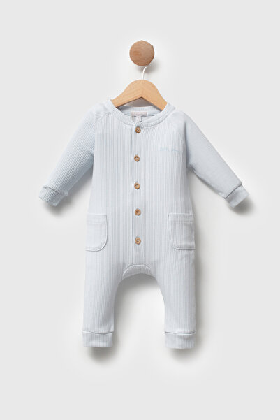 Csp Cassiope Jacquard Fabric Seasonal Front Buttoned Baby Romper Without Booties