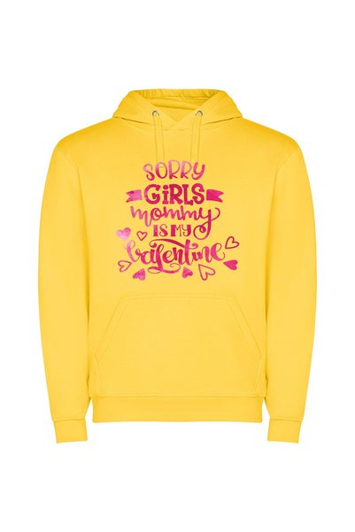 iLovePrints Mommy's Precious Valentine Φούτερ με κουκούλα σε χρώμα Κίτρινο