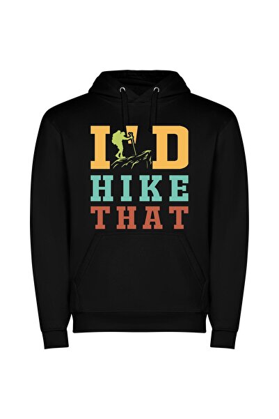 iLovePrints Summit Quest: Inspired Hike Φούτερ με κουκούλα σε χρώμα Μαύρο