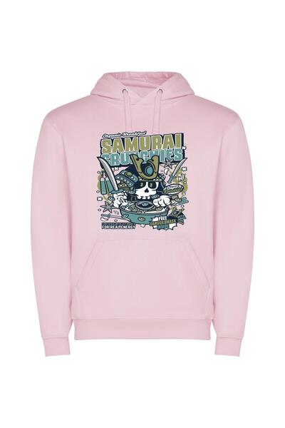 iLovePrints Ink Samurai Awakening Φούτερ με κουκούλα σε χρώμα Ροζ