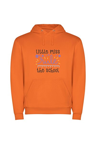 iLovePrints Reign of Little Miss Φούτερ με κουκούλα σε χρώμα Πορτοκαλί