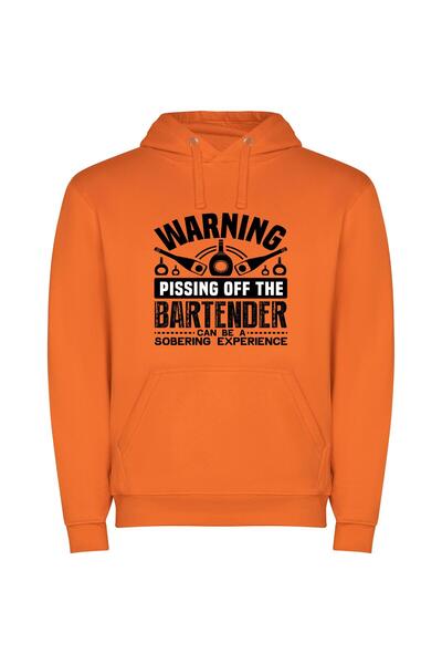 iLovePrints Beware Angry Bartender's Retribution Φούτερ με κουκούλα σε χρώμα ...