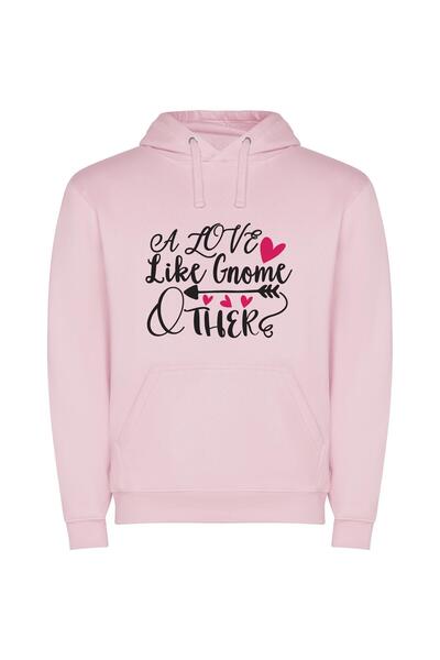 iLovePrints Gnome Love Arrow Φούτερ με κουκούλα σε χρώμα Ροζ