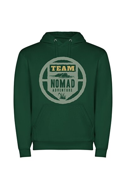 iLovePrints Wanderlust Nomad Collective Φούτερ με κουκούλα σε χρώμα Πράσινο