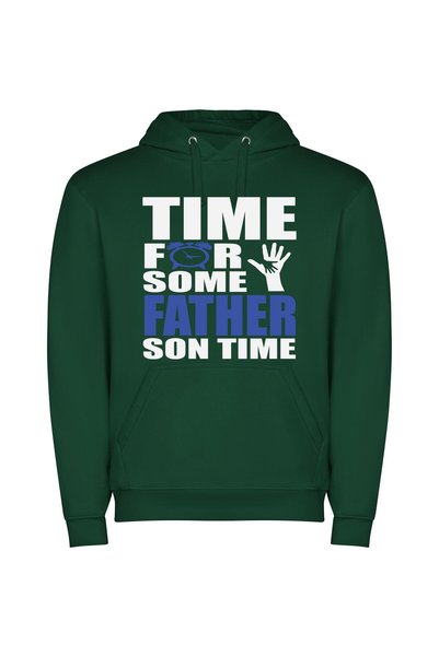 iLovePrints Time for Dad's Love Φούτερ με κουκούλα σε χρώμα Πράσινο