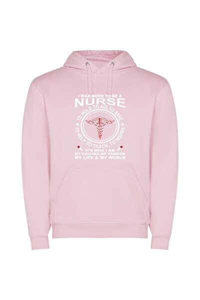 iLovePrints Pristine Medical Caduceus Φούτερ με κουκούλα σε χρώμα Ροζ
