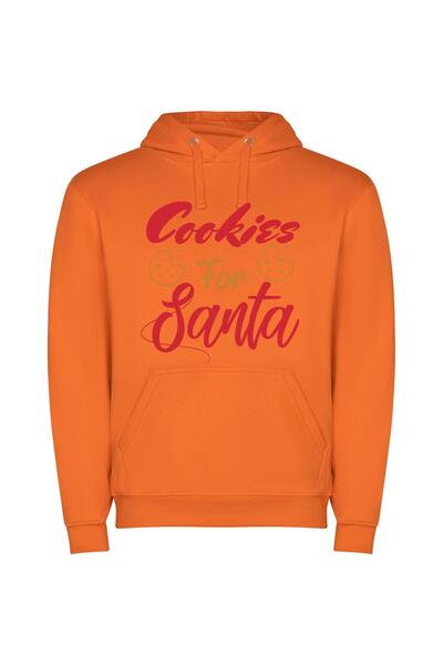 iLovePrints Sweets for Santa's Kids Φούτερ με κουκούλα σε χρώμα Πορτοκαλί