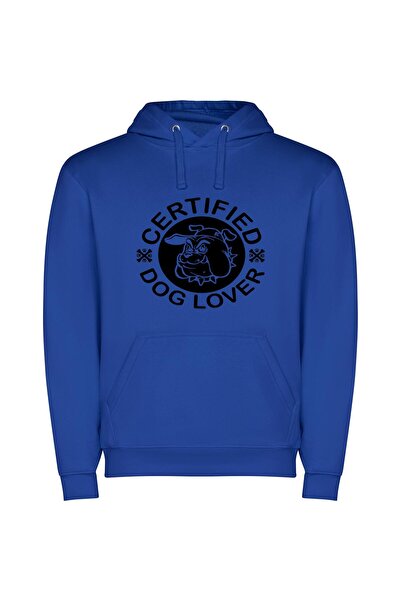 iLovePrints Certified Canine Affinity Φούτερ με κουκούλα σε χρώμα Μπλε